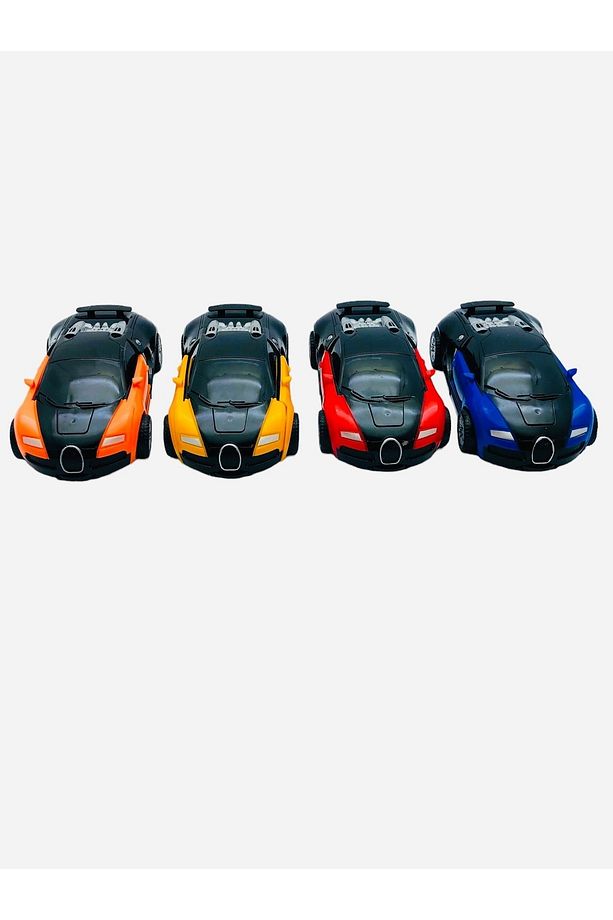 Robota Dönüşen Bugatti Araba 4lü Set - 4