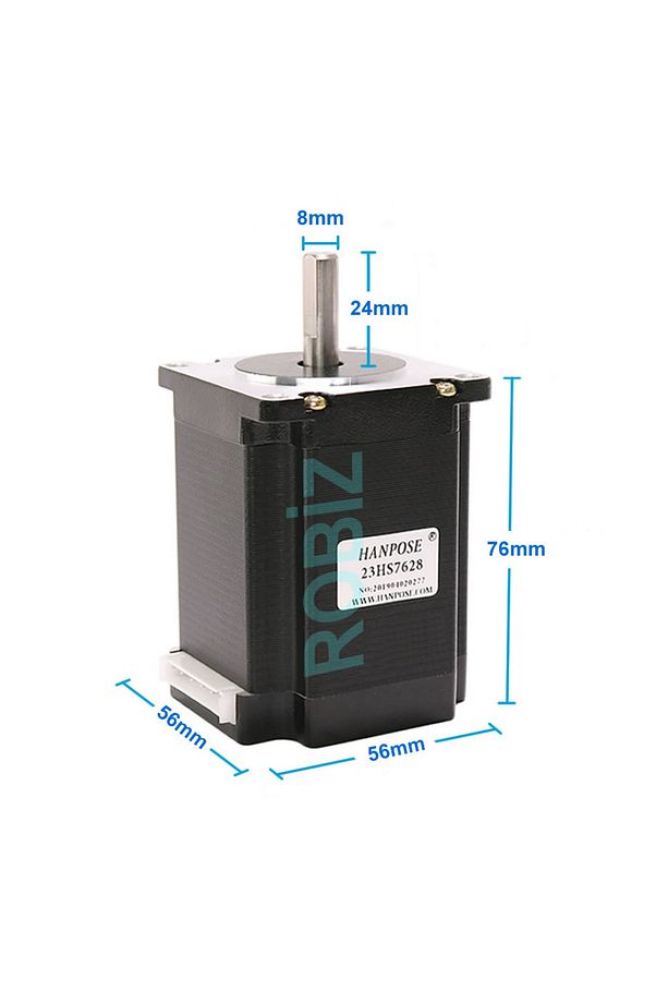 23hs7628 Nema 23 Step Motor 1.9nm 3.2v 2.8a D Mil 2 Faz 1.8 Derece 200 Adım 3d Yazıcı Printer - 1