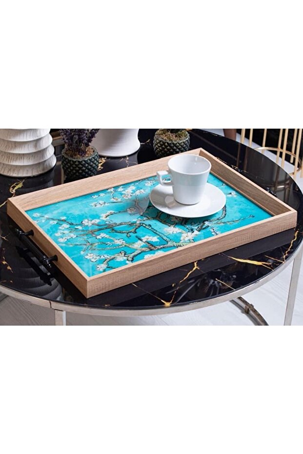 Decorative Presentation Tray Sakura Blue