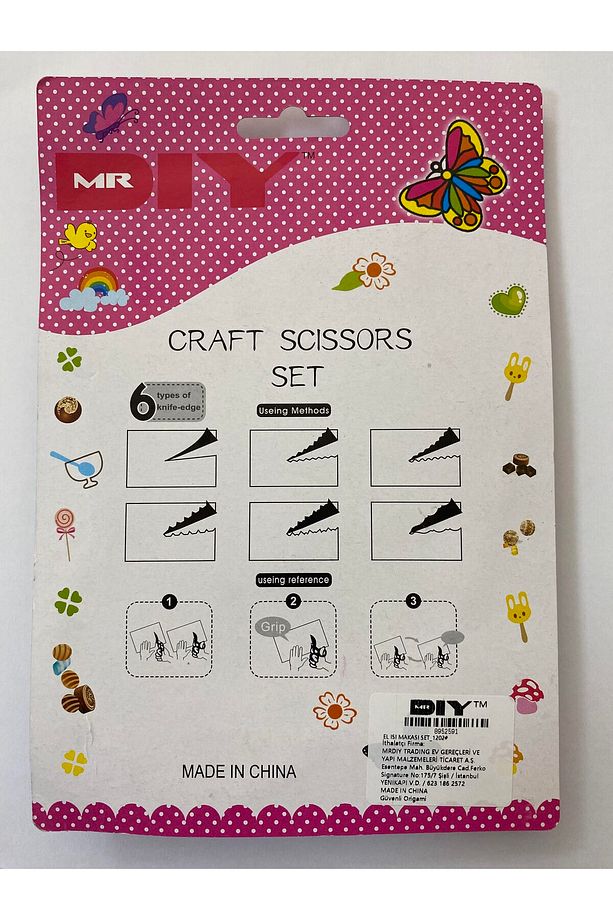 Şekilli Makas 6'lı Mr. DIY Craft Scissors Mavi Set - 3