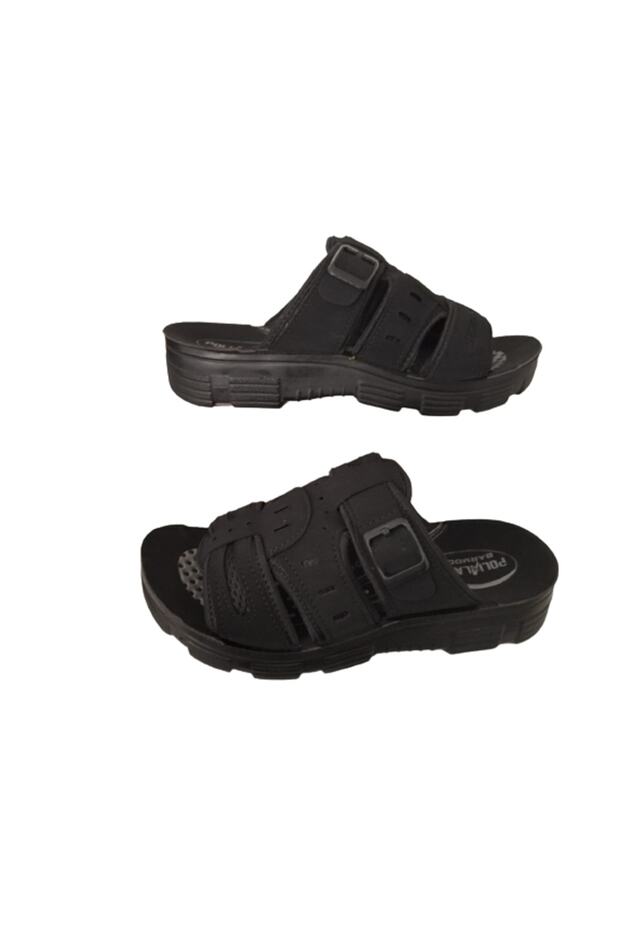 Range Black-buckle Comfortable Lightweight Orthopedic Men's Daily Slippers