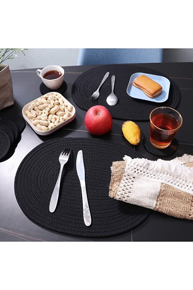 Ruby 8 Piece Oval Tableware and Coasters Set - 2