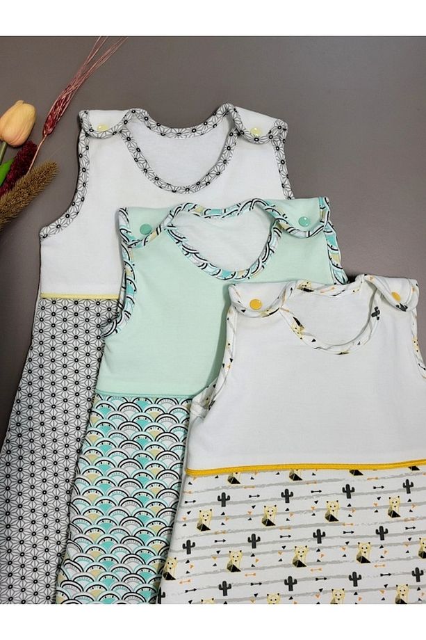 Yazlık Ve Baharlık Elyafsız, Çift Katlı Pamuklu Penye Çocuk Uyku Tulumu 1,0 Tog Fox/ Sarı - 6