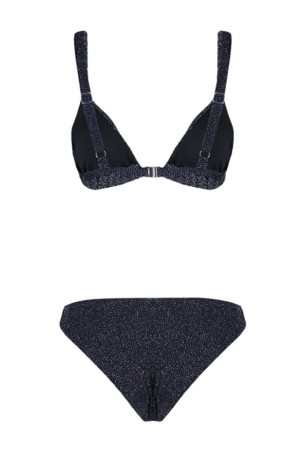 Lacivert Üçgen Kaplı Regular Normal Bel Bikini Takımı TBESS23BT00080 - 8