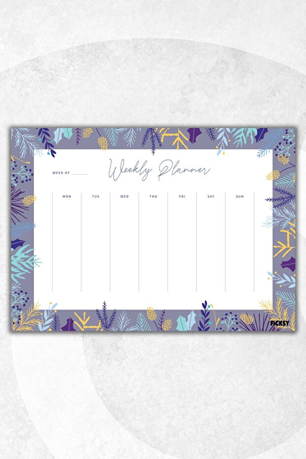 مخطط أسبوعي - مقاس A4 - 30 ورقة - مخطط أسبوعي - 1