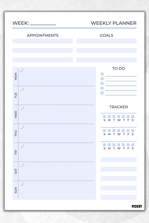 مخطط أسبوعي - مقاس A4 - 30 ورقة - مخطط أسبوعي - 1