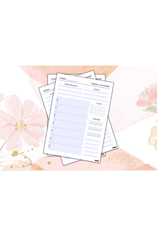 مخطط أسبوعي - مقاس A4 - 30 ورقة - مخطط أسبوعي - 3