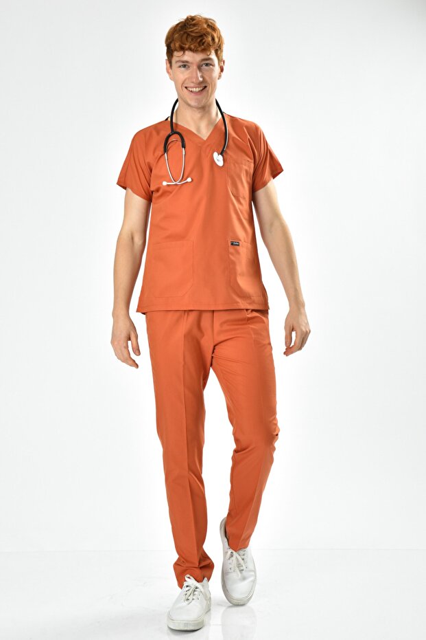 Brick Color Surgical Uniform Set