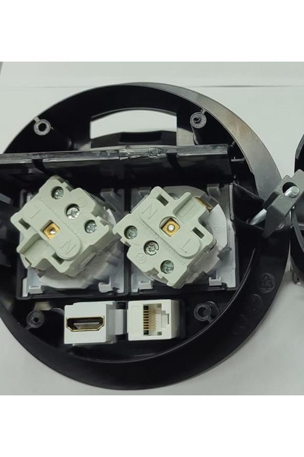 Masa Üstü Priz Siyah+ 1 Ad. Priz+2 Ad. Usb+1 Ad. Ethernet +1 Hdmı + 1 adet typc Geçiş - 2
