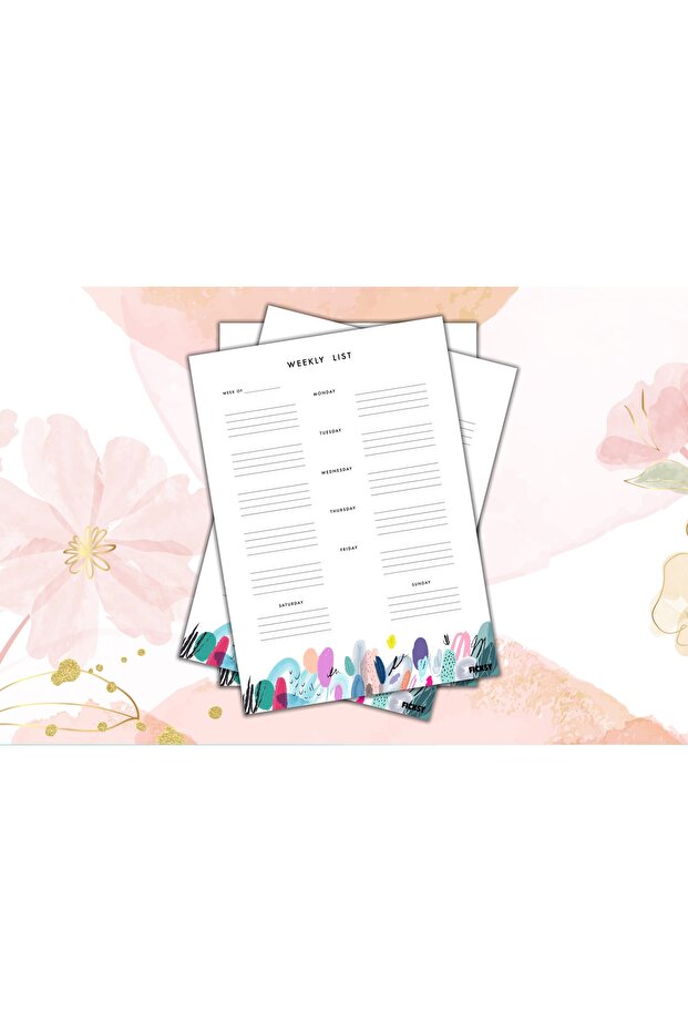 مخطط أسبوعي - مقاس A4 - 30 ورقة - مخطط أسبوعي - 3