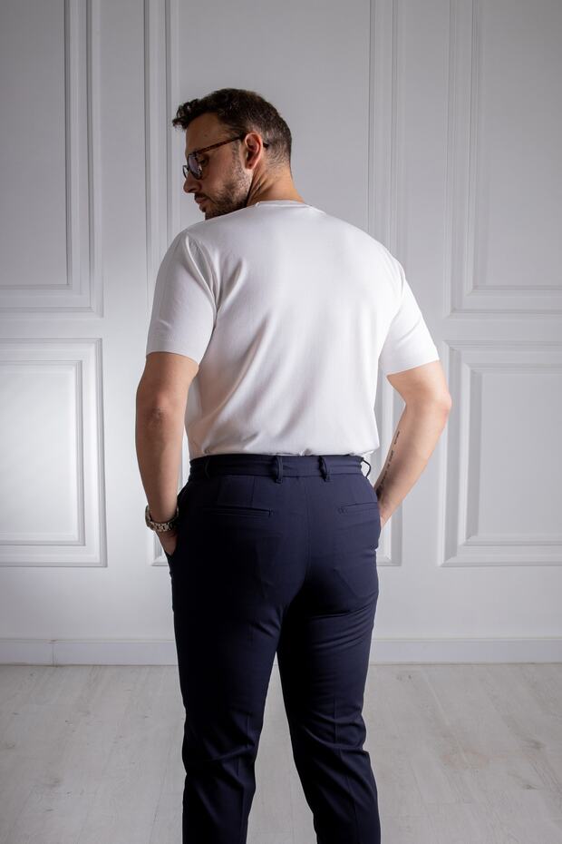 İnterview Sarar O Yaka Basic Beyaz İnce Triko T-Shirt - 7