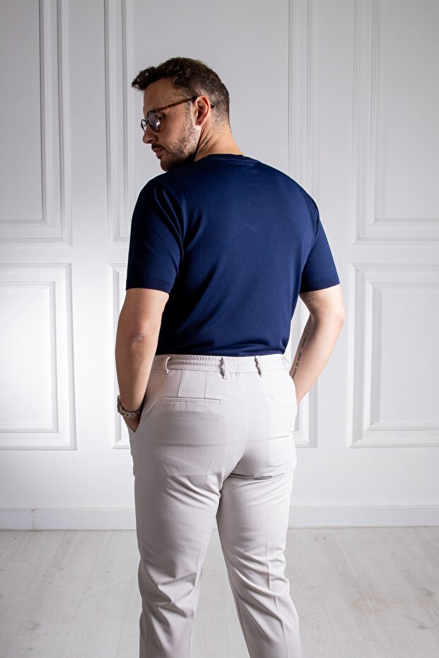 İnterview Sarar O Yaka Basic Lacivert İnce Triko T-Shirt - 7