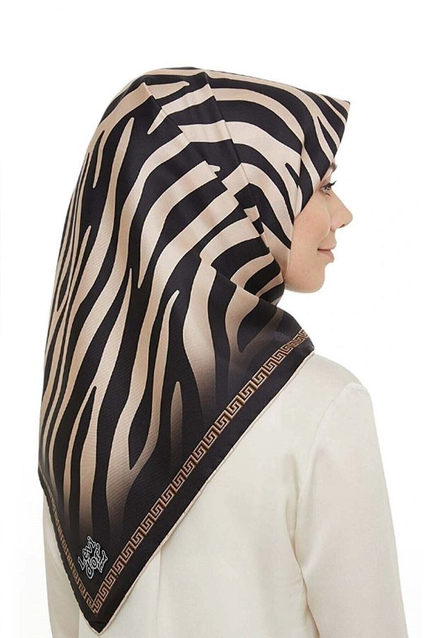 Alcanavm Zebra Desenli Trend Twil Eşarp - 2