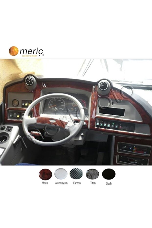 Meriç ® Mitsubishi Prestige Delux Front Torpedo Finish Mahogany 8 Piece 08-10