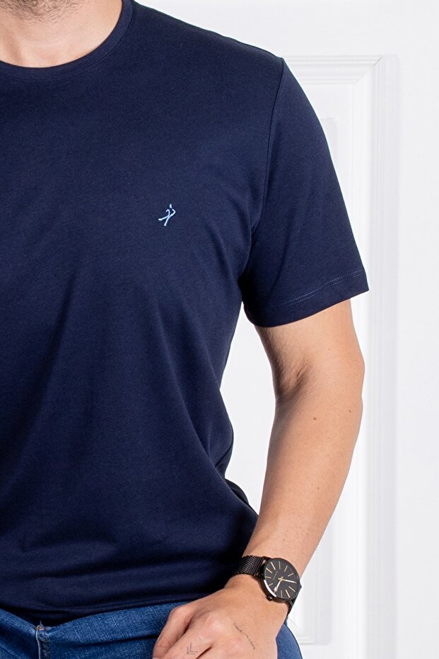 İnterview Sarar O Yaka Basic Lacivert T-Shirt - 7