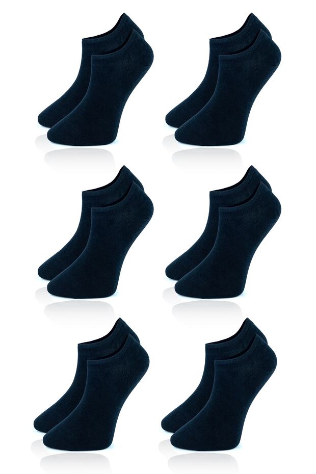 6 Pack Women's Navy Blue Bamboo High Quality Seamless Soft Breathable Sneakers Socks