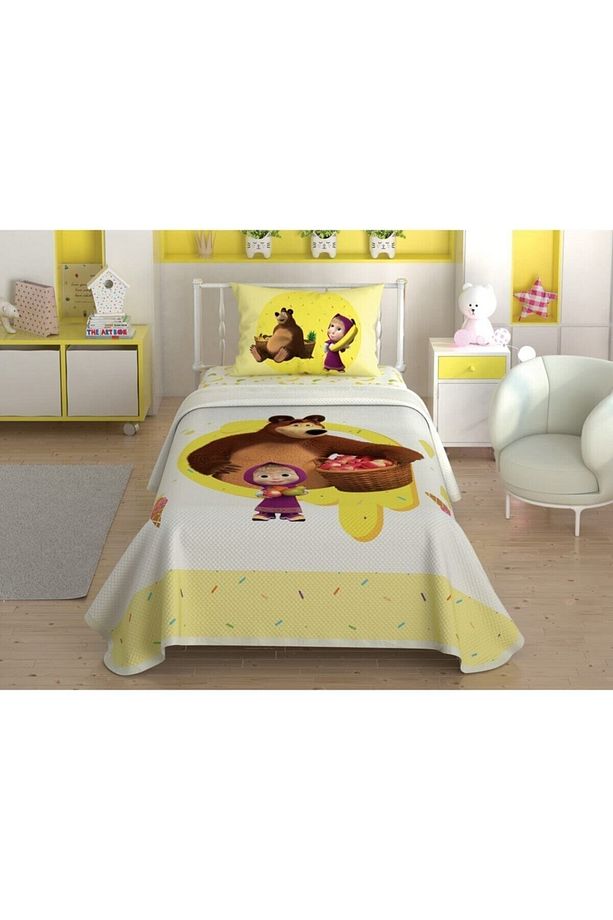 Masha And The Bear Fruity Tek Kişilik Lisanslı Pike Takımı - 1