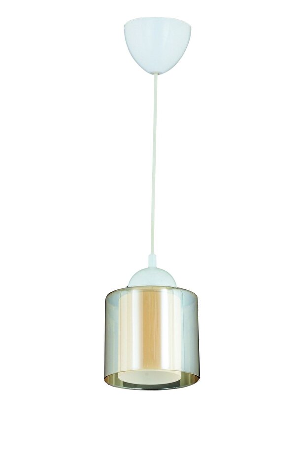 Kamelya Tekli Bal Çift Cam Modern Avize - 1
