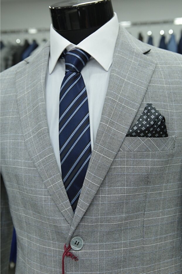 سترة Slimfit ذات مربعات - 1