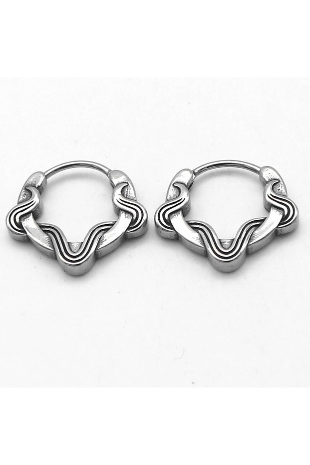 Special Design Hoop High Polishing Vintage Snap Men's Steel Earrings