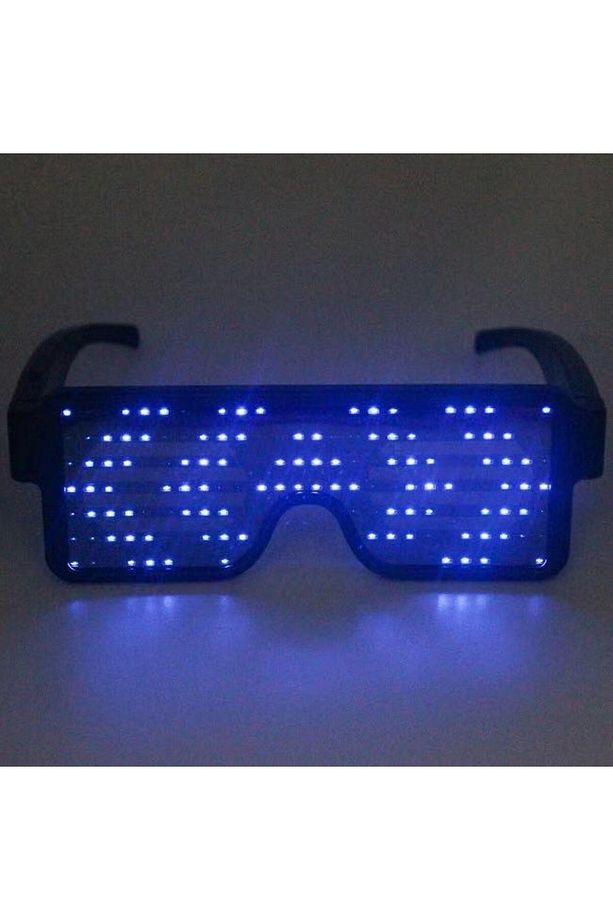 Çok Renkli Led Işıklı Şarjlı Parti Gözlüğü Kablosuz Yılbaşı Düğün Eğlence Hj-lrg01 - 5