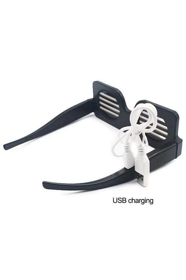 Çok Renkli Led Işıklı Şarjlı Parti Gözlüğü Kablosuz Yılbaşı Düğün Eğlence Hj-lrg01 - 8