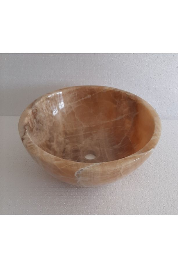 Dogaltas Lavabo, Tezgah Üstü Bal Onix Çanak Mermer Lavabo - 2