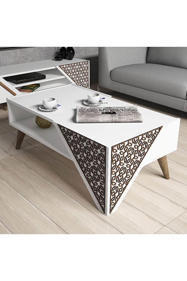 Beril Orta Sehpa - Beyaz - 1