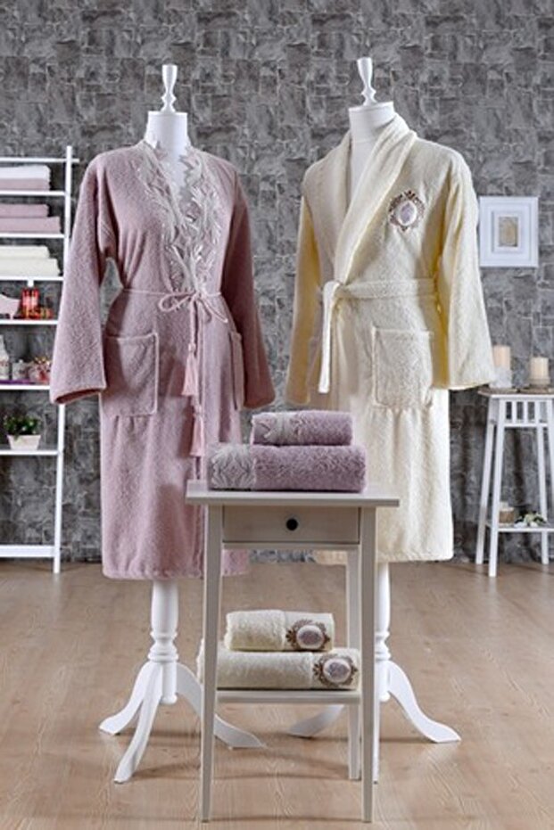 Bornoz Seti Emy Minteks Romantic 7126 - 1