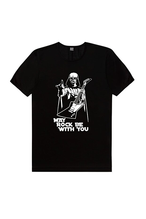 تي شيرت Rocker Darth Vader أسود قصير الأكمام