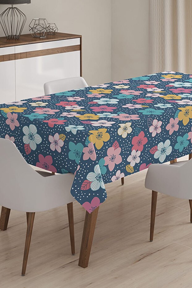 مفرش طاولة مطبوع رقمي ثلاثي الأبعاد بتصميم مخصص - 140 × 220 سم