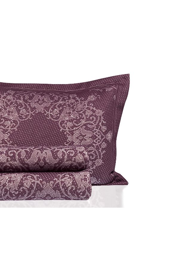 Tiara Örme Tek Kişilik Yatak Örtüsü Takımı 160x240 Cm Mürdüm - 3
