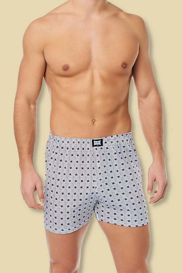 Erkek Çok Renkli 6'Lı Paket Pamuklu Emprime Baskılı Penye Boxer - 1