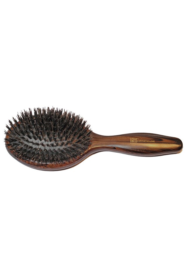 Wooden Handle Oval Large Knob Hair Brush 51026
