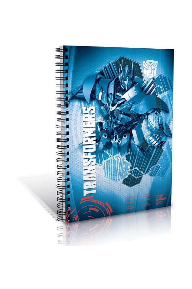 80 Yaprak A6 Transformers Spiralli Karton Kapak Çizgili Defter 5774 - 1