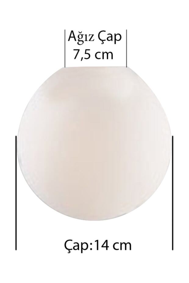 Mat Karpuz Avize Camı 14 cm