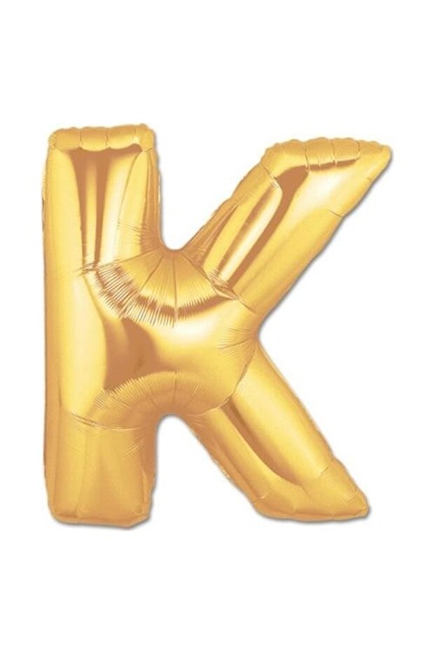 Letter Foil Balloon Letter K Large Size Balloon Golden Yellow / Dore 100CM