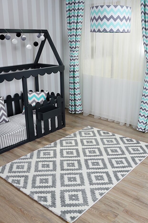 Gri Pengi Mozaik Halı - 1