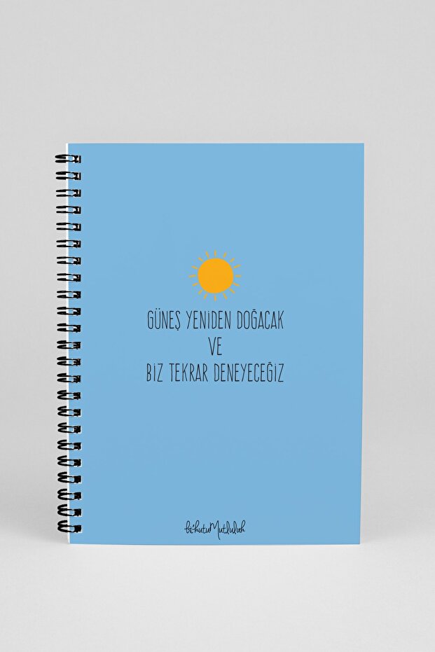 N013 A5 Design Spiral Notebook - The Sun Will Rebound
