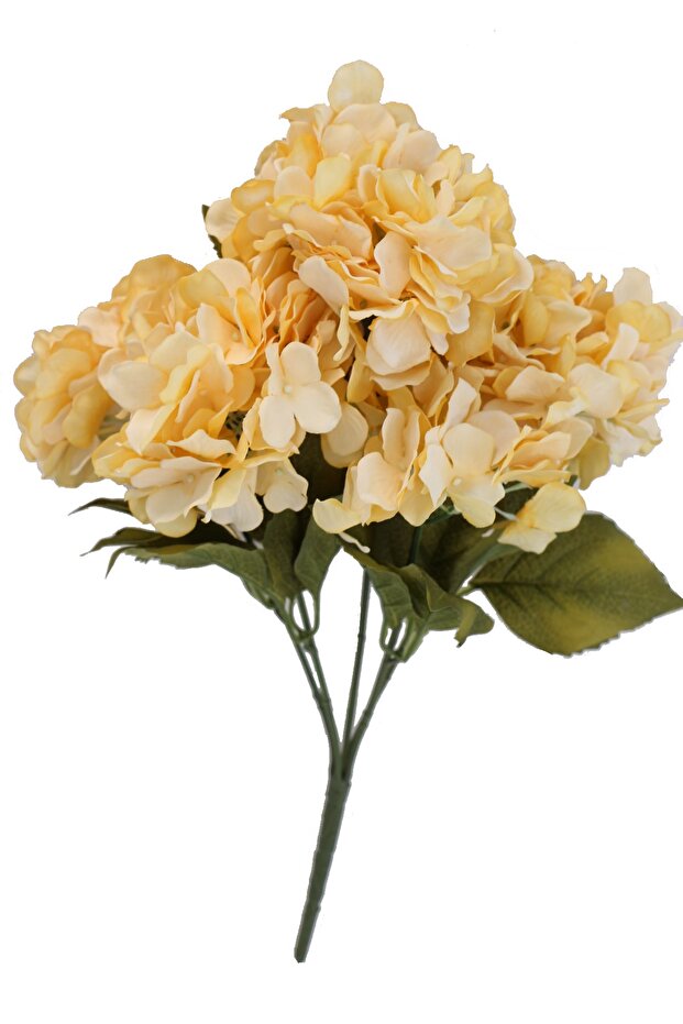 5 Dal Lux Pastel Hydrangea Bunch Yellow Yellow