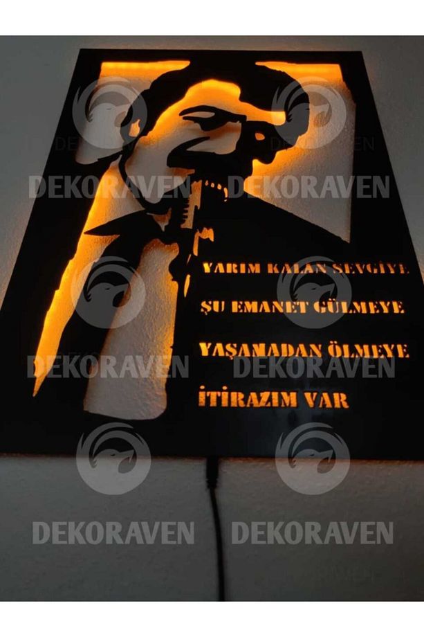 Müslüm Gürses Itirazım Var Led Işıklı Tablo - 4
