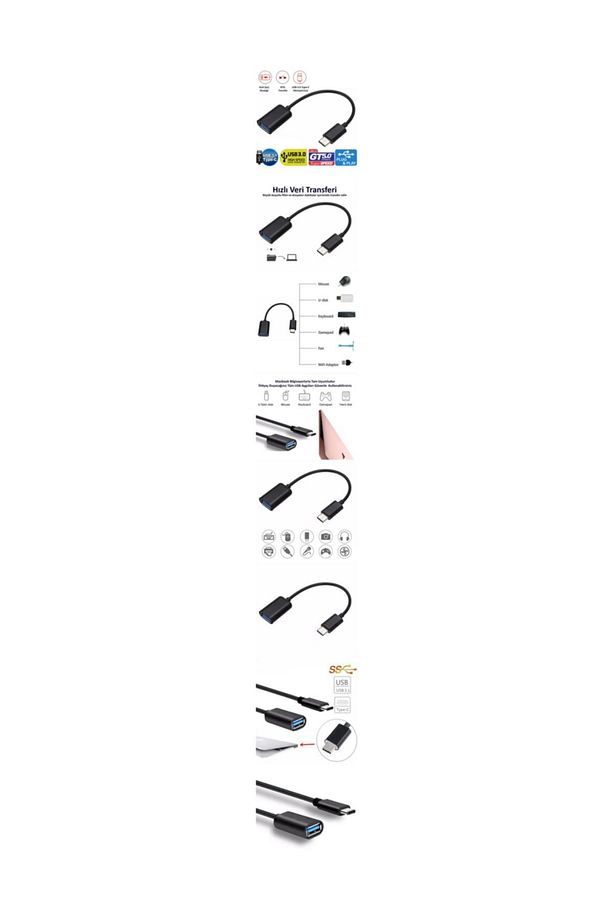 Tc315 Utv007 Chip Android Video Dvr Uyumlu Type-c Otg Kablo - 13
