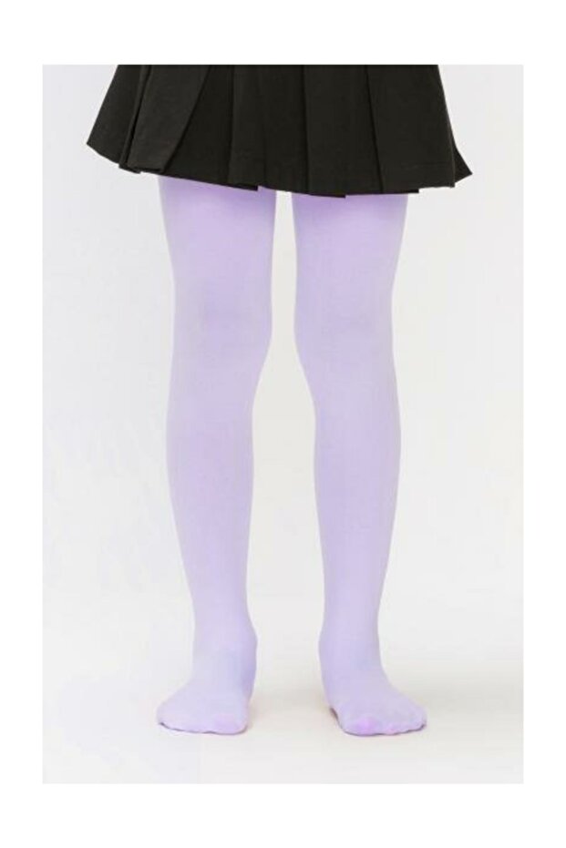 Girl's Purple Plain Micro 40- Mousse Pantyhose