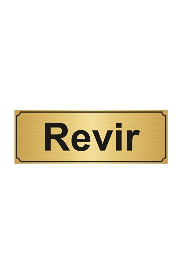 Revir Directional Sheet 5 cm X 20 cm Gold Color Metal