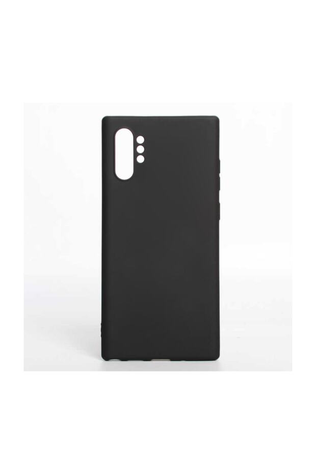Matte Silicone Samsung Galaxy Note 10 Plus Kılıf Siyah - 3