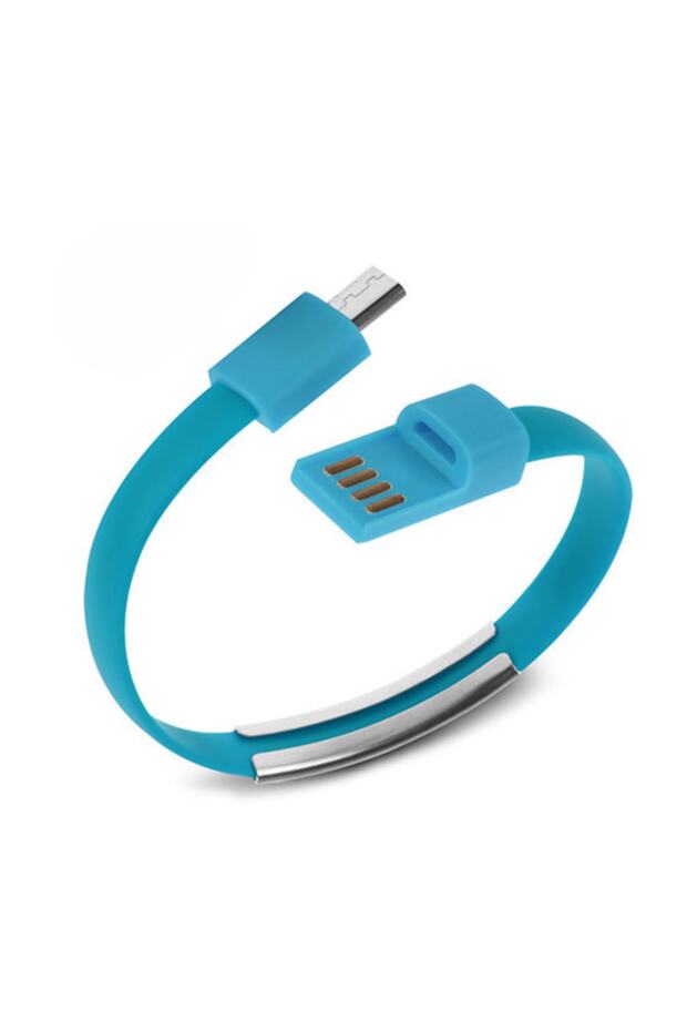 Powerx Mıcro Usb Mavi Bileklik Şarj Data Kablo - 1