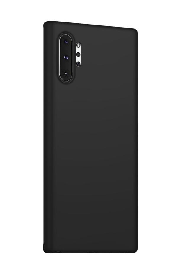 Matte Silicone Samsung Galaxy Note 10 Plus Kılıf Siyah - 4