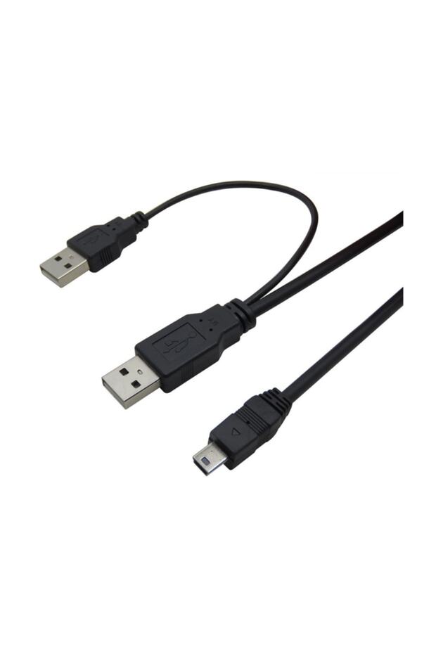 4529 Usb Y 3 Giriş Mini 5 Pin Hdd Hard Disk Kablosu - 1