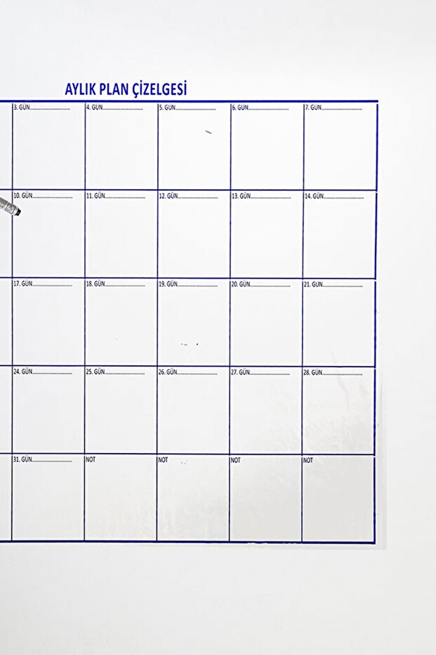 Sticker Aylık Planlayıcı Takvim (110 x 100 cm) - 4