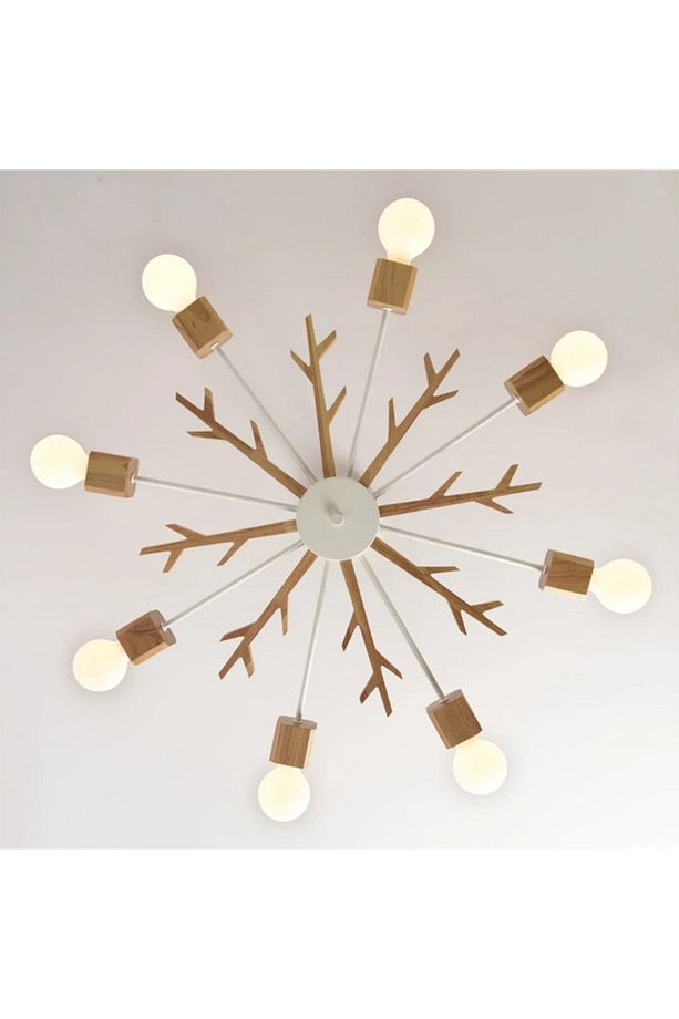 Postmodern Flake Ahşap Avize - 2